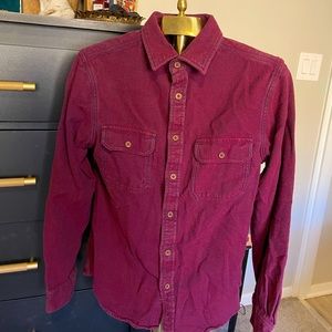 Red long sleeve button down